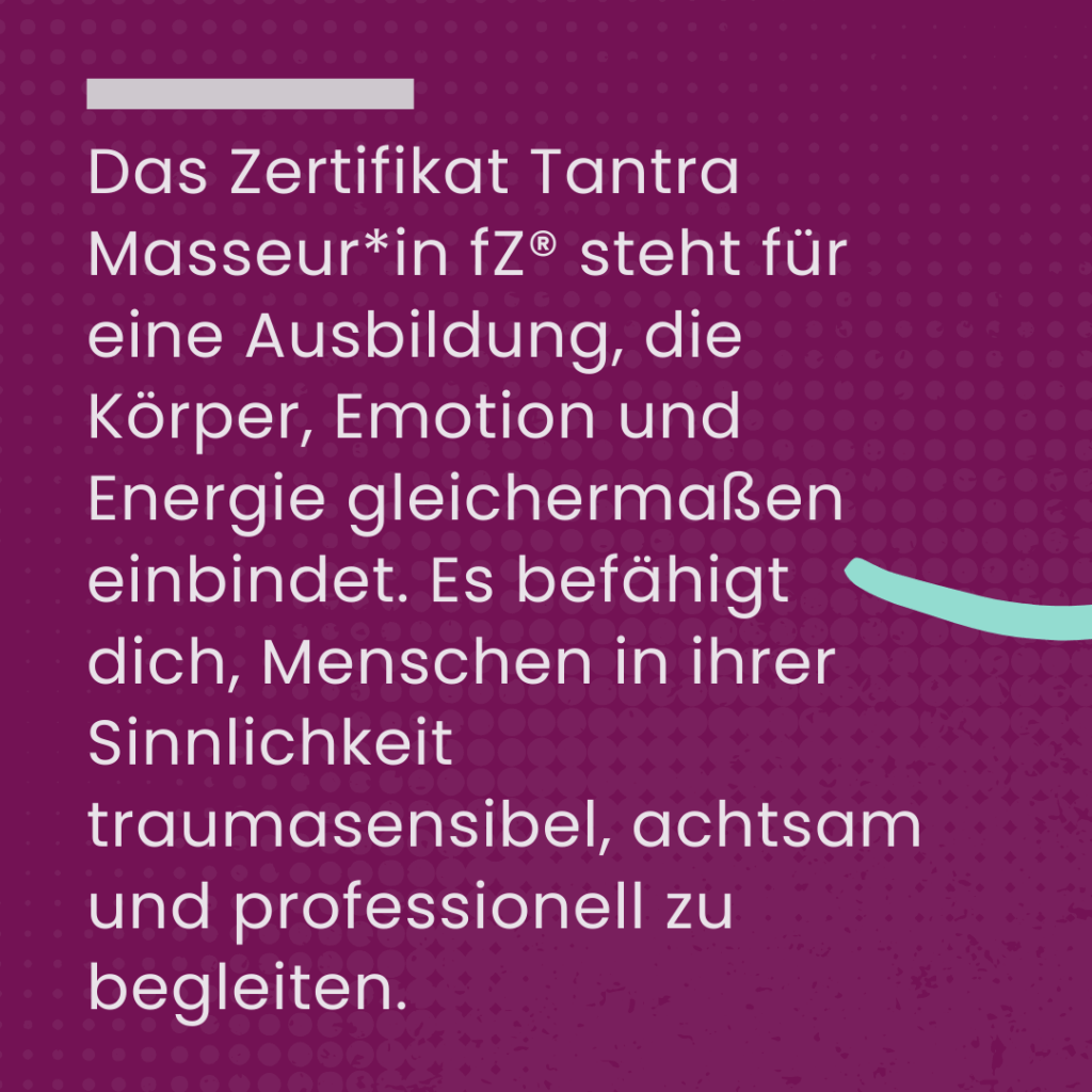 feelZeit Zertifikat Tantra Massage